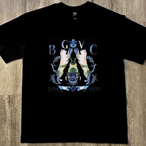 BGVC Denver Cat Crest Black Graphic Short‑Sleeve Tee, Cotton, Unisex Large